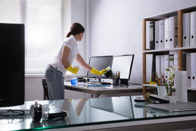 Office and workplace cleaning services.